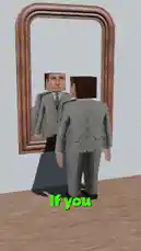 A man in a suit stands before a mirror, but his reflection behaves strangely. Text overlays reveal a shocking truth: 'WARNING' and 'a fake.' This mysterious and surreal clip from Universe 404 uses simple animation and text to create a thought-provoking moment about identity and reality. by @uni404src with Original Sound by uni404src