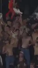 Witness the electric atmosphere as San Francisco Giants fans erupt into a massive, shirtless celebration in the stands during a Friday night game. The crowd's energy is palpable as they wave their shirts and cheer, creating an unforgettable moment of team spirit. by @sfgiants with Original Sound by sfgiants