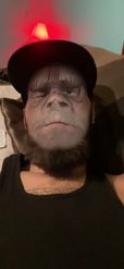 Preview for a Spotlight video that uses the chimpanzee mask Lens