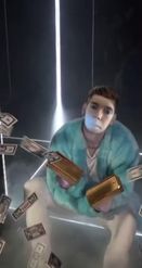 Preview for a Spotlight video that uses the Money-gun ðŸ¤‘ Lens