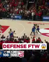 Witness the Atlanta Hawks' incredible defensive stand against the New York Knicks in a heart-stopping NBA playoff game. With the scoreboard tied at 108-108 and just seconds left, the Hawks' defense holds firm, forcing a crucial turnover and sealing a dramatic victory. This is the kind of clutch, game-winning defensive play that defines playoff basketball. by @atlhawks with Original Sound by atlhawks