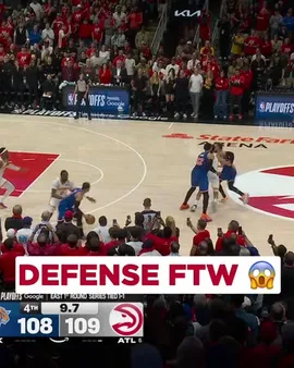 Witness the Atlanta Hawks' incredible defensive stand against the New York Knicks in a heart-stopping NBA playoff game. With the scoreboard tied at 108-108 and just seconds left, the Hawks' defense holds firm, forcing a crucial turnover and sealing a dramatic victory. This is the kind of clutch, game-winning defensive play that defines playoff basketball. by @atlhawks with Original Sound by atlhawks