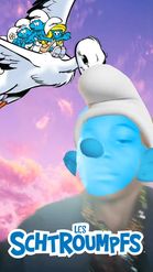 Preview for a Spotlight video that uses the Fly Smurfs Lens