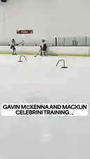 Witness top prospects Gavin McKenna and Macklin Celebrini during a high-energy hockey training session. The players demonstrate sharp skating, precise puck handling, and aggressive forechecking in a competitive drill against opponents. This exclusive look at their preparation highlights the skills and work ethic required at the elite level. by @nhl with Original Sound by nhl