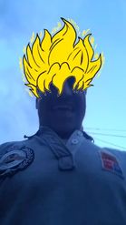 Preview for a Spotlight video that uses the Dragon Ball Z Hair Lens
