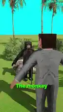 In this surreal animation from Universe 404, a monkey wearing a black suit takes center stage in a bizarre world. It's surrounded by men in identical suits who mimic its every move, creating a strange and humorous spectacle. The scene shifts between a grassy field and a red carpet event, all under a vibrant cyan sky. by @uni404src with Original Sound by uni404src