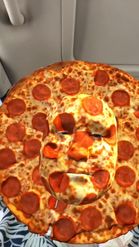 Preview for a Spotlight video that uses the Pizza Face Lens