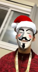 Preview for a Spotlight video that uses the Anonymous Santa Lens