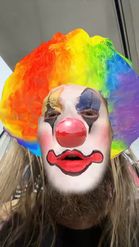 Preview for a Spotlight video that uses the 3D Clown Lens