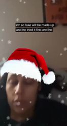 Preview for a Spotlight video that uses the Santa Hat Lens