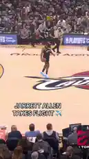 Watch Jarrett Allen soar for a powerful dunk during the Cleveland Cavaliers' playoff game against the Toronto Raptors. This highlight captures his athleticism and impact on the court. by @cavs with Original Sound by cavs