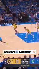 This clip captures a pivotal moment from the first quarter of Game 1 of the Western Conference Semifinals between the Los Angeles Lakers and the Oklahoma City Thunder. With the score at 18-17 in favor of the Lakers, LeBron James (#23) receives a pass near the basket and drives past a defender for a powerful dunk, showcasing his athleticism and scoring prowess. by @nba with Original Sound by nba