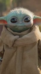 Preview for a Spotlight video that uses the Baby-Yoda-Face Lens