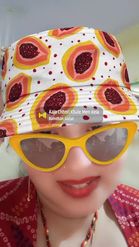 Preview for a Spotlight video that uses the Papaya Hat & Yellow Glasses Lens