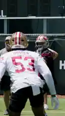 This behind-the-scenes look at a San Francisco 49ers practice session captures the intensity and focus of the team. Players are seen executing drills, including precise passing and catching sequences, showcasing their skills and teamwork on the field. by @sf49ers with Original Sound by sf49ers