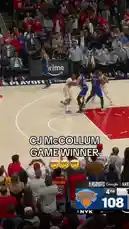 In a tense NBA playoff matchup, Atlanta Hawks guard CJ McCollum delivers a clutch performance, sinking the game-winning shot against the New York Knicks. The packed arena erupts as the ball swishes through the net, sealing a thrilling victory for the Hawks. This pivotal moment showcases McCollum's composure under pressure and his ability to rise in critical situations. by @atlhawks with Original Sound by atlhawks