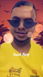 Preview for a Spotlight video that uses the Beach Party Lens