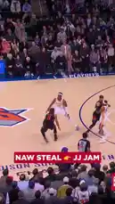 Watch the intensity of the NBA playoffs as the Atlanta Hawks face off against the New York Knicks. This highlight captures a crucial defensive steal by the Hawks, followed by a spectacular fast-break dunk. The packed Madison Square Garden crowd adds to the electric atmosphere of this high-stakes game. by @atlhawks with Original Sound by atlhawks
