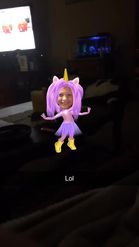 Preview for a Spotlight video that uses the Unicorn Outfit Lens