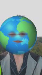 Preview for a Spotlight video that uses the Planet Earth Face Lens