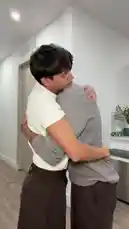 In a candid moment, S E B A S 🧸 is seen embracing another person in a brightly lit room. The emotional interaction culminates in a sincere apology, with subtitles revealing 'I'm sorry I didn't mean to overreact.' This raw display of vulnerability and reconciliation captures a powerful theme of forgiveness and connection. by @twinksebass with Original Sound by twinksebass