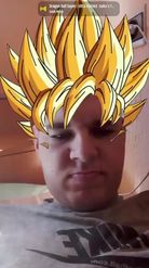 Preview for a Spotlight video that uses the goku golden hair Lens