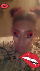 Preview for a Spotlight video that uses the Pink Heart Makeup Lens