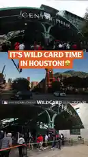 Experience the electric atmosphere of a Houston Astros playoff game at Minute Maid Park. This video captures fans arriving for the American League Wild Card matchup, showcasing the excitement and anticipation before the game begins. by @mlb with Original Sound by mlb
