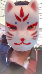 Preview for a Spotlight video that uses the kitsune mask Lens
