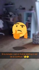 Preview for a Spotlight video that uses the Thinking Emoji Lens