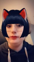 Preview for a Spotlight video that uses the Halloween Cat with Hair Lens