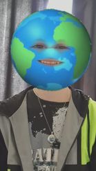 Preview for a Spotlight video that uses the Planet Earth Face Lens