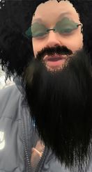Preview for a Spotlight video that uses the Black Hair-Beard Lens