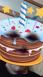 Preview for a Spotlight video that uses the Birthday Cake Face Lens