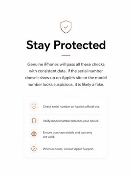 This step-by-step guide shows you exactly how to check if your iPhone is authentic using Apple's official tools. Learn to verify serial numbers, model details, and warranty status to stay protected from fake devices. by @ab_god18 with original sound