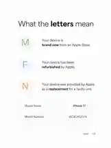 Curious about the letter codes on your Apple device? This quick guide explains what M, F, and N mean—brand new, refurbished, and replacement units. Learn how to check your iPhone's status and understand its history. by @ab_god18 with original sound