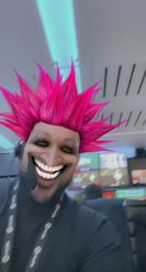 Preview for a Spotlight video that uses the Hot Pink Mohawk Lens