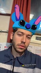 Preview for a Spotlight video that uses the Stitch Hat Lens