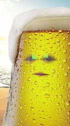 Preview for a Spotlight video that uses the beach beer face Lens