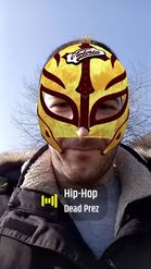 Preview for a Spotlight video that uses the Rey Mysterio Mask Lens