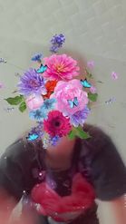 Preview for a Spotlight video that uses the  Flowers on the Face  Lens