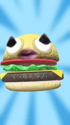 Preview for a Spotlight video that uses the Cheeseburger Lens