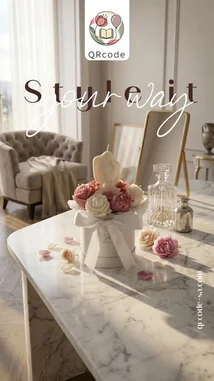 Watch this stylish home decor tutorial from QRcode, showcasing a beautifully arranged centerpiece on a marble table. Learn how to create elegant floral arrangements using roses and candles for your next gathering or event. by @qacodee with original sound