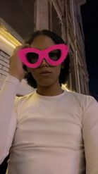 Preview for a Spotlight video that uses the Pink Fur Glasses Lens