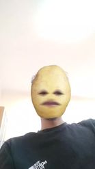 Preview for a Spotlight video that uses the potato face Lens