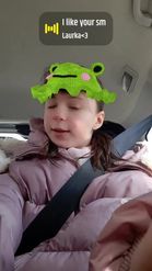 Preview for a Spotlight video that uses the frog hat Lens