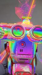 Preview for a Spotlight video that uses the Rainbow Robot Lens