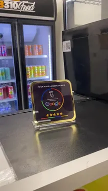 In this quick tutorial, see exactly how to pull up your Google Business Profile reviews using just your smartphone. The scene opens at a counter with a physical 'Google Reviews' sign, then transitions to a hand pulling up the Google app to view the ratings for 'B310 Food'. This real-world example demonstrates the simple steps anyone can take to monitor their online reputation. by @amh-boost with amh-boost by Original Sound