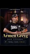 In this exclusive new episode of 'Code Behind Success,' award-winning actor Armen Greig sits down for an intimate conversation. He shares his personal journey, insights into building a successful career, and the mindset behind his achievements. Watch as he dives deep into the strategies and experiences that shaped his path. by @codebehindsucce with original sound