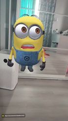 Preview for a Spotlight video that uses the Minion 3D Lens